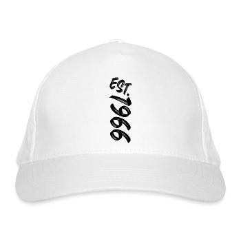 Est. 1966 - Established 1966 - Geburtstag Geschenk - Bio-Baseballkappe - Weiß - Vorne