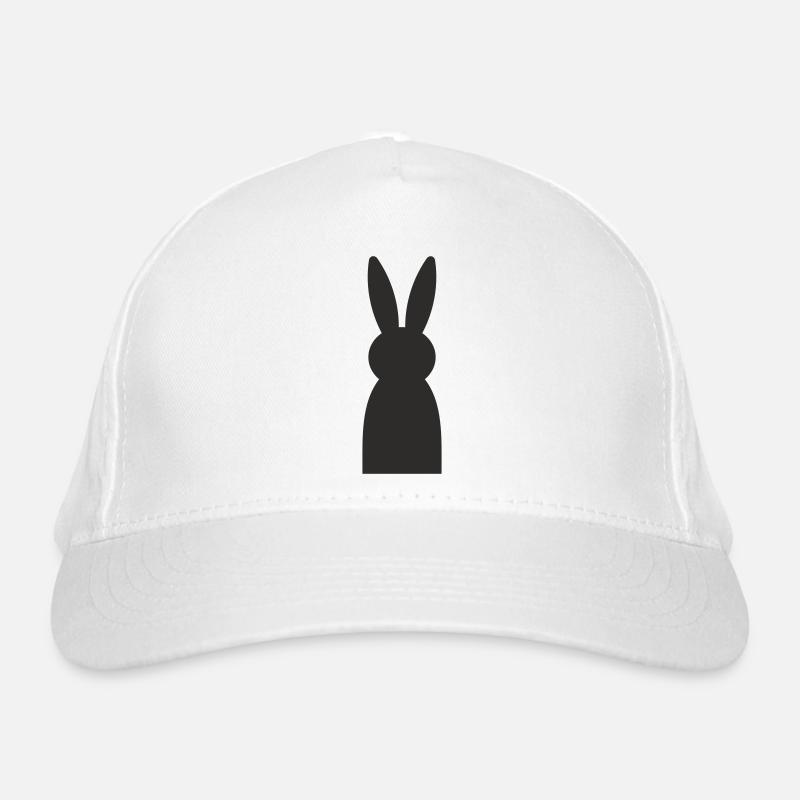 Silhouette de lapin – Design minimaliste de lapin Casquette classique bio