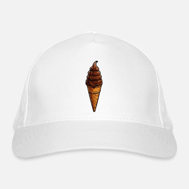 Schoko Soft-Serve Eiskegel Bio-Baseballkappe