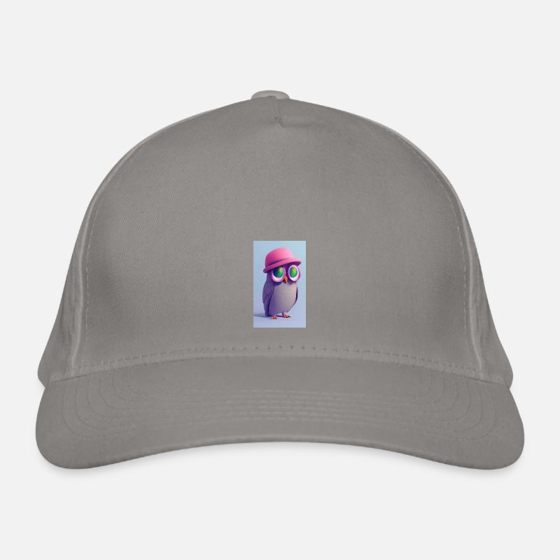 Eule mit Hut Bio-Baseballkappe