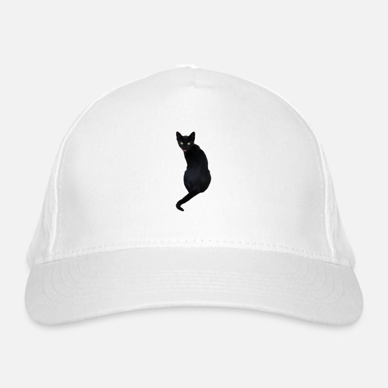 schwarze Katze Kätzchen katzenshirt Geschenk Bio-Baseballkappe