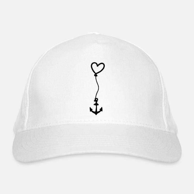 Ancrer le cœur sur la corde Casquette classique bio