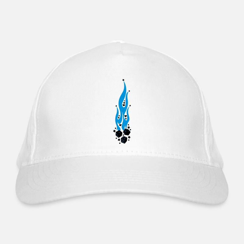 flammen - Bio-Baseballkappe - Weiß