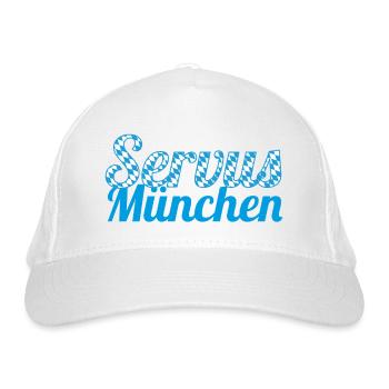 Servus München - Bio-Baseballkappe - Weiß - Vorne