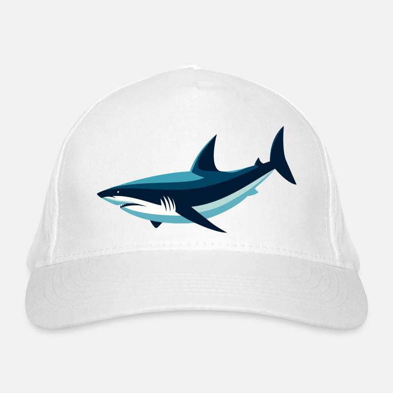 Stylized Shark Organic Baseball Cap
