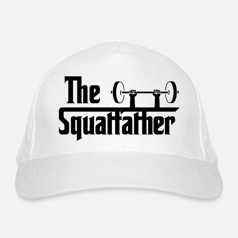 The Squatfather black Organic Baseball Cap
