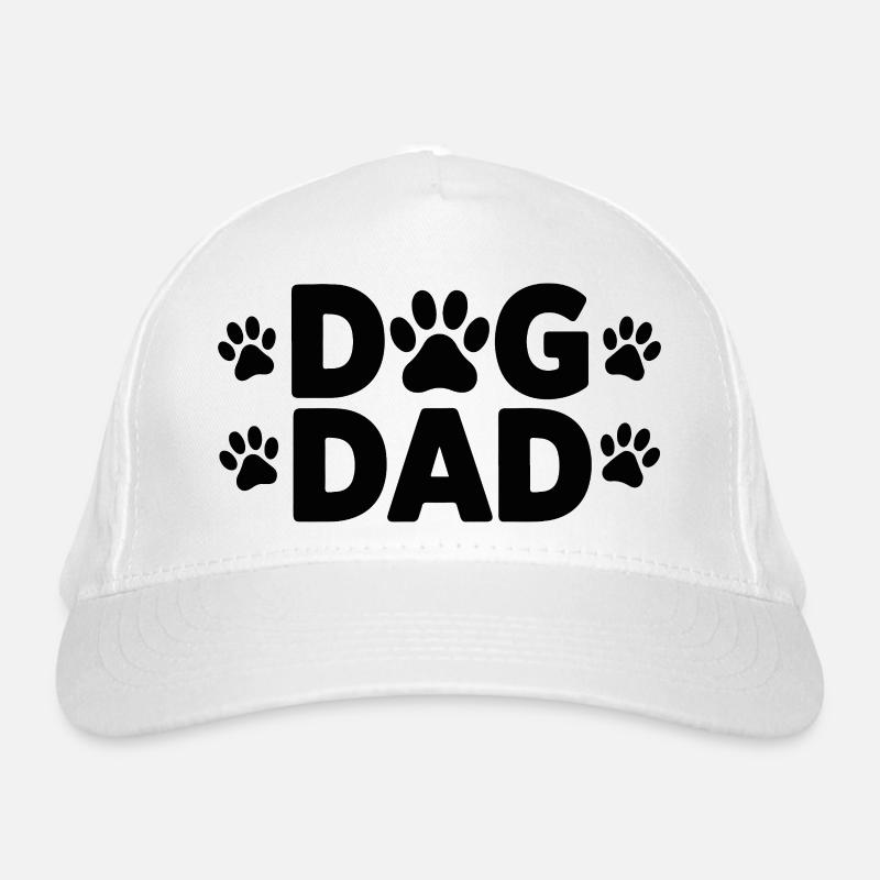 Dog Dad Paw Print Bold Organic Baseball Cap