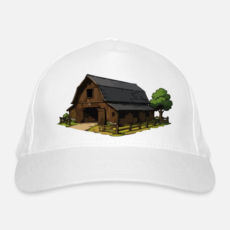 Illustration de grange rustique Casquette classique bio