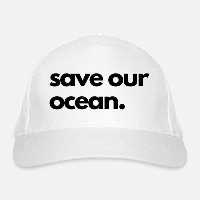 save our ocean Bio-Baseballkappe