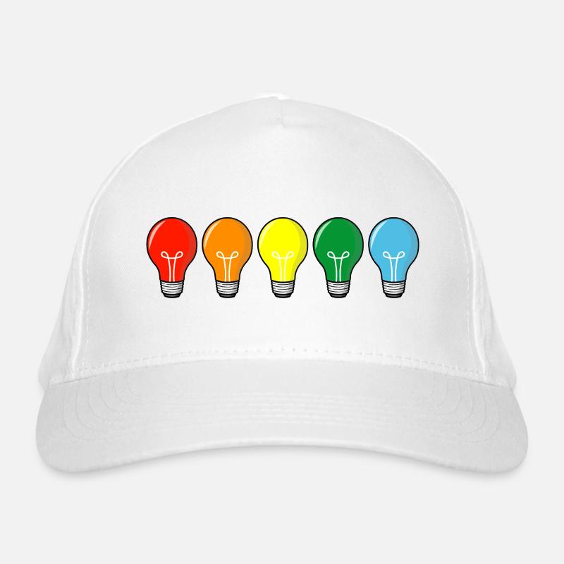 colored light bulbs Organic Baseball Cap