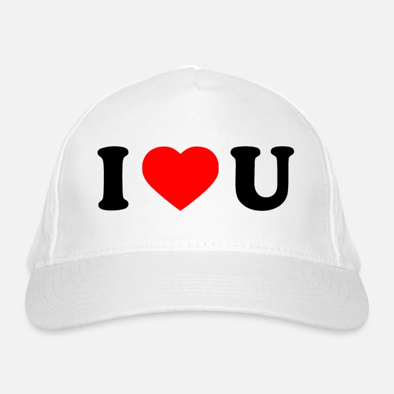 I love u Organic Baseball Cap