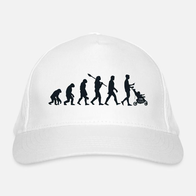 Die Evolution des Super Papa - Neues Papa-Geschenk Bio-Baseballkappe