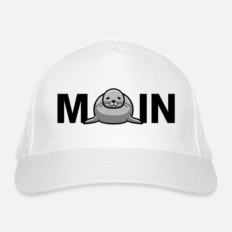 Moin mit Robbe Bio-Baseballkappe