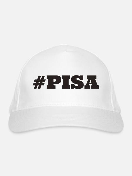 #Pisa Italien - Bio-Baseballkappe - Weiß