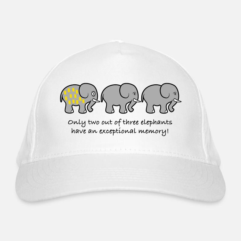 Elefant Gedächnis Spruch lustig Bio-Baseballkappe