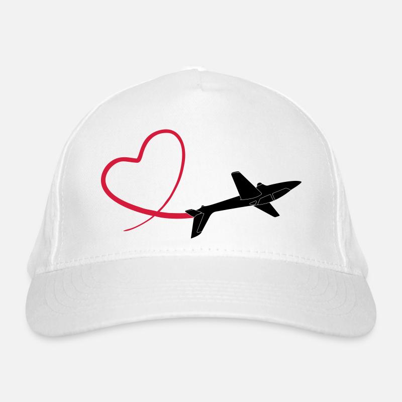 sailplane fox glider - Organic Baseball Cap - white