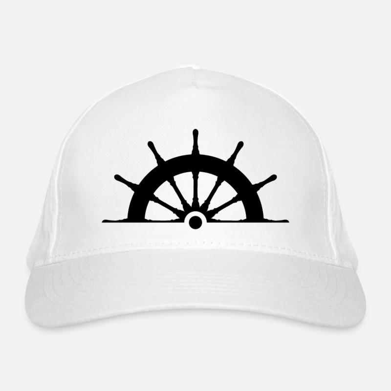 Steering wheel black Organic Baseball Cap