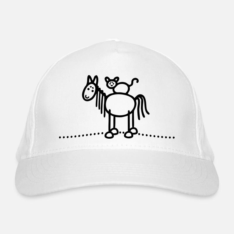 Pferd Katze Bio-Baseballkappe