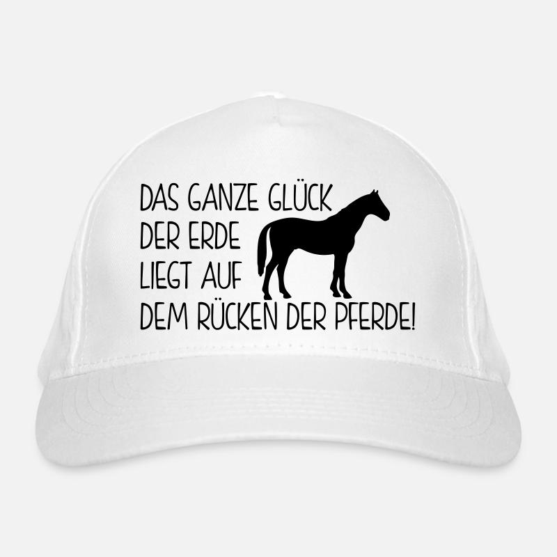 Pferdesprüche - das ganze glück der erde Bio-Baseballkappe