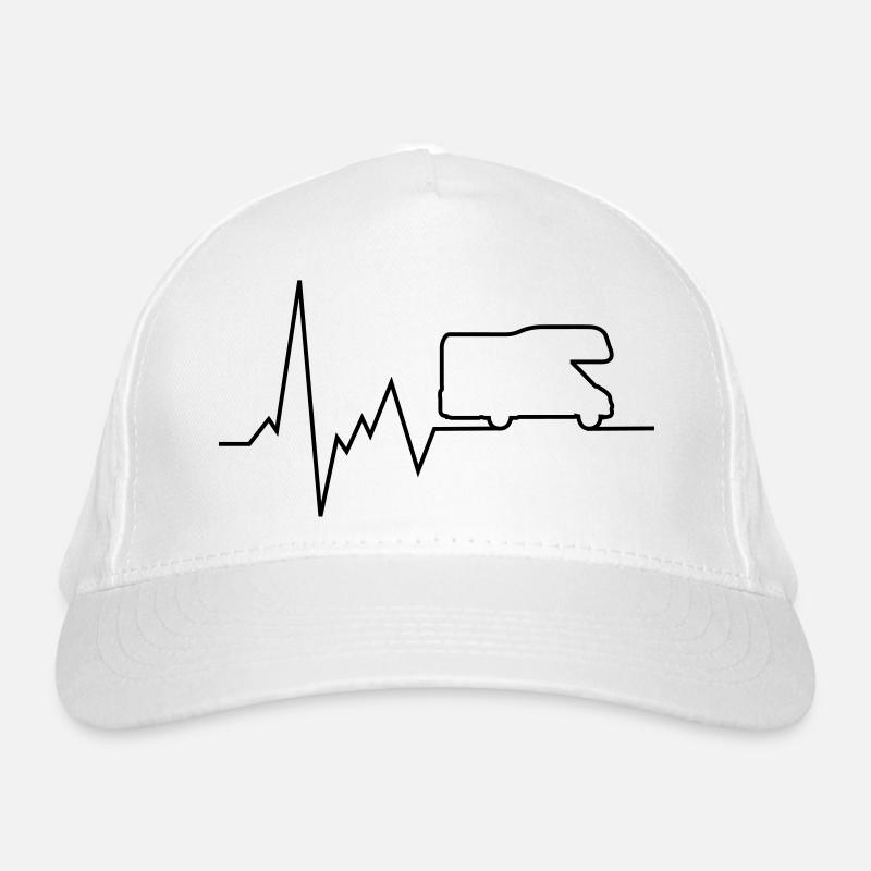 heartbeat camper van Organic Baseball Cap