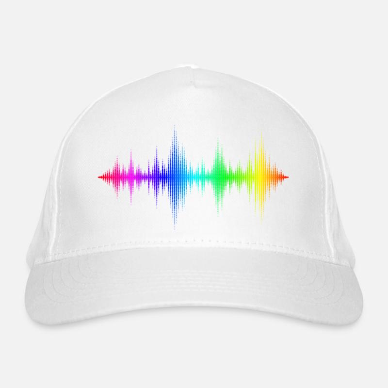 Regenbogen Schallwellen Bio-Baseballkappe