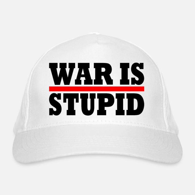 War is stupid Bio-Baseballkappe