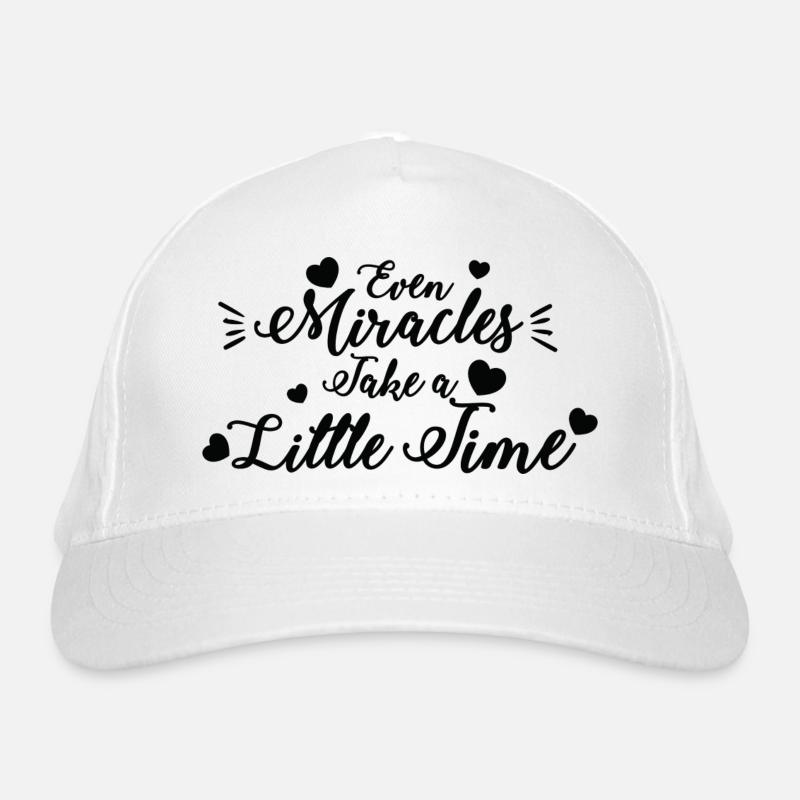 Even Miracles Take a Little black Organic Baseball Cap