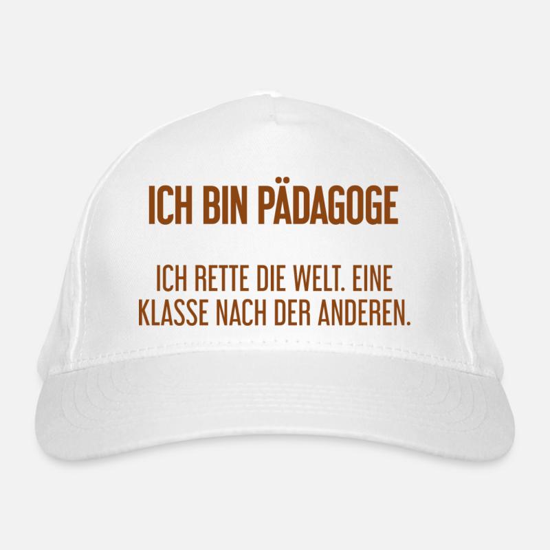 Ich bin Pädagoge - ich rette die Welt Bio-Baseballkappe