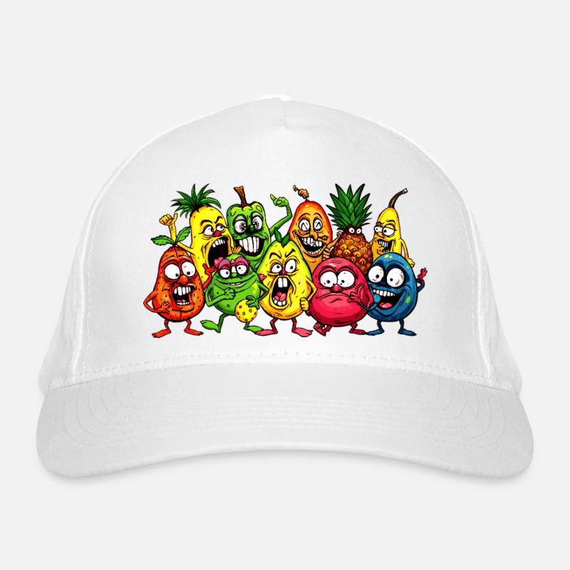 Verrückte Früchte Bio-Baseballkappe