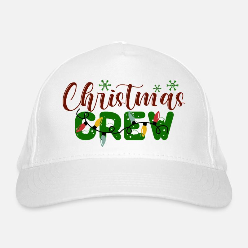 Christmas Crew Holiday Pattern Organic Baseball Cap