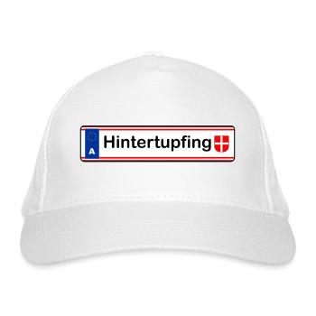 Hintertupfing Kennzeichen Österreich Design - Bio-Baseballkappe - Weiß - Vorne
