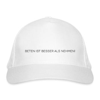 Kindermundspruch - Bio-Baseballkappe - Weiß - Vorne