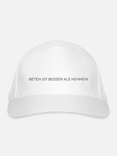 Kindermundspruch - Bio-Baseballkappe - Weiß - Vorne