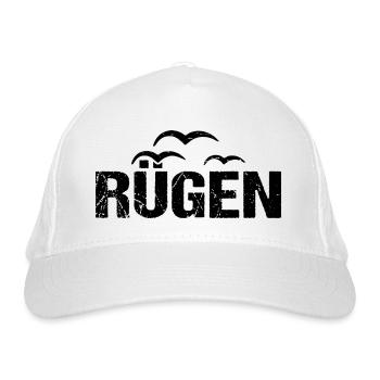 Rügen Ostsee Insel Möwen - Bio-Baseballkappe - Weiß - Vorne