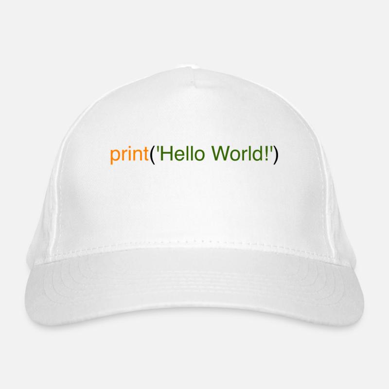 Bonjour le monde Python Casquette classique bio