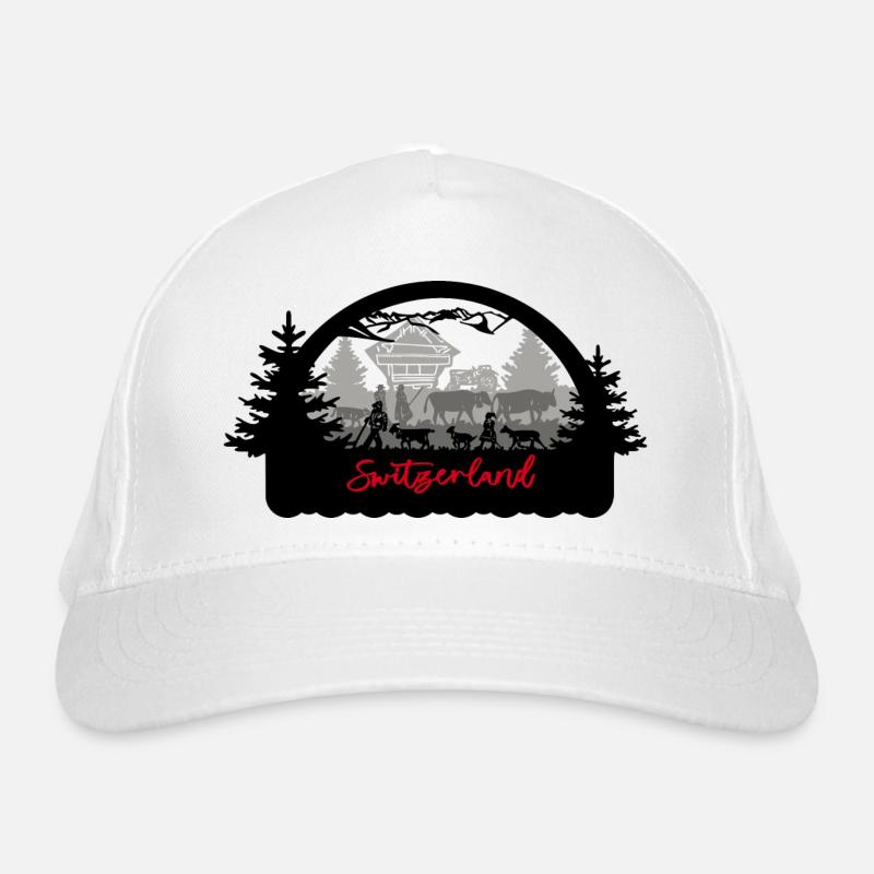 Silhouette Suisse - Casquette classique bio - blanc