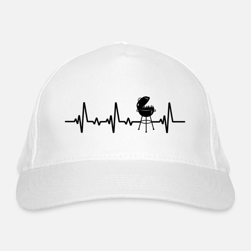 BBQ heartbeat grill barbecue master Organic Baseball Cap