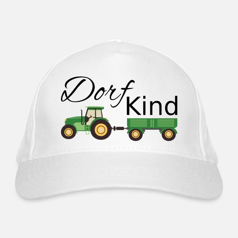 Dorfking Traktor in Grün Bio-Baseballkappe