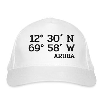 Coordonnateurs Aruba - Coordonnées - Caraïbes - Casquette classique bio - blanc - Devant