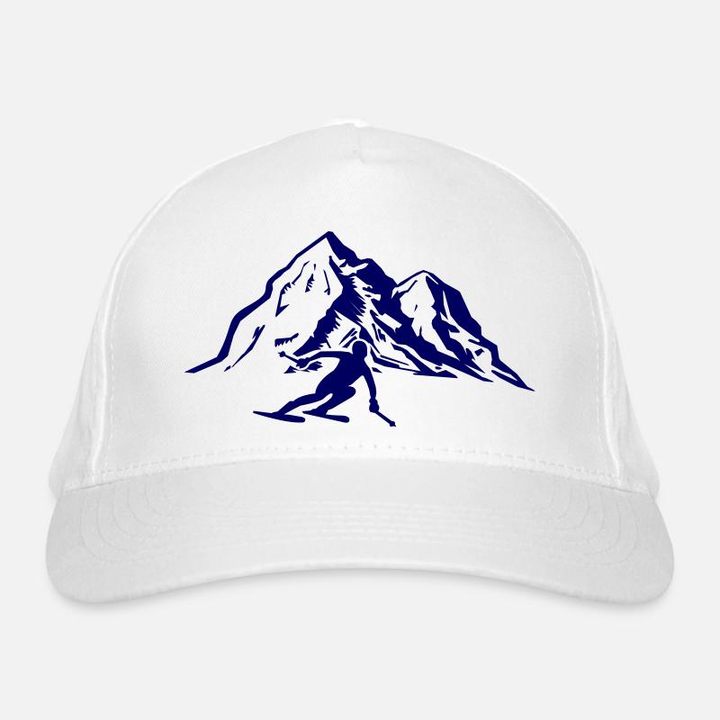 Ski Mountains 01 Organic Baseball Cap