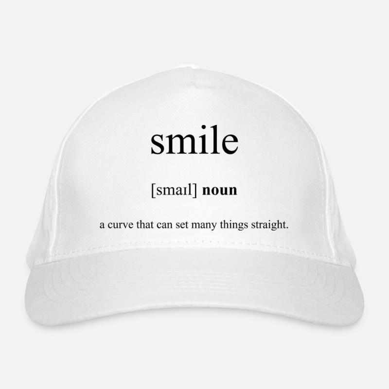 Smile | Lachen Definition Dictionary Bio-Baseballkappe