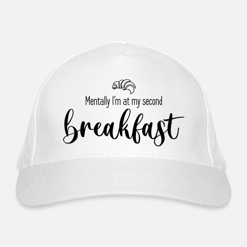 Second breakfast - Organic Baseball Cap - white