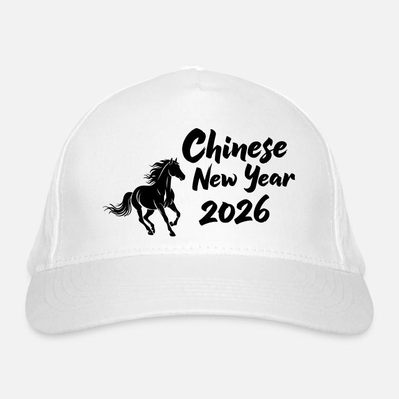 Symbole du cheval du Nouvel An chinois 2026 Casquette classique bio