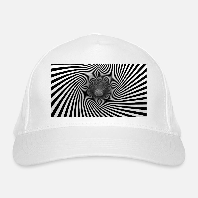 Monochrome en spirale hypnotique Casquette classique bio