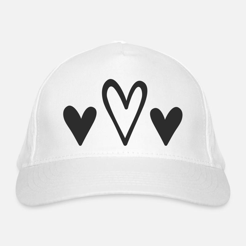 Three Hearts Design Organic Baseball Cap