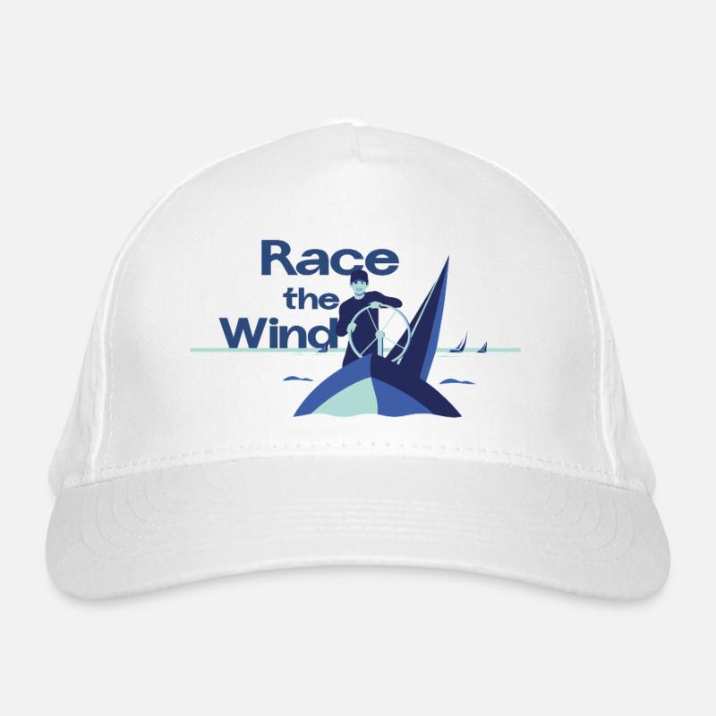 Race the Wind – Sailing Regatta Skipper Saying Organic Baseball Cap