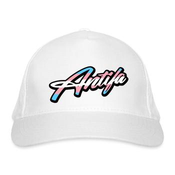 ANTIFA Trans design - Organic Baseball Cap - white - Front