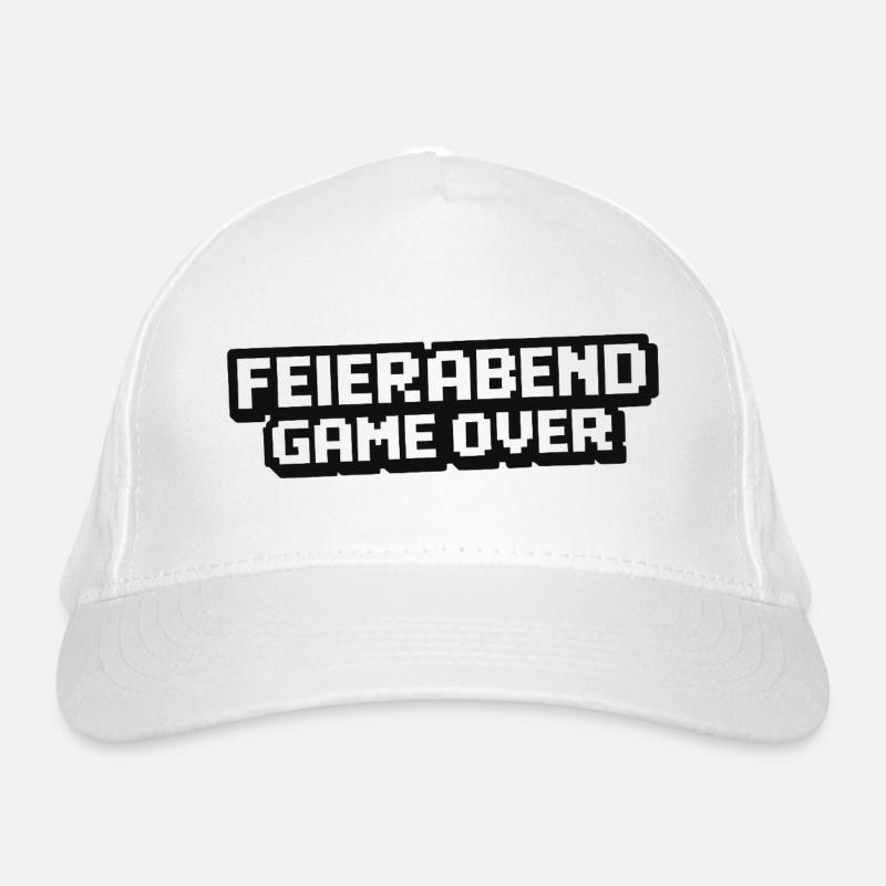 Feierabend Gameover Pixelstil Bio-Baseballkappe