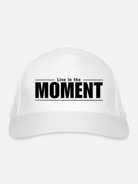 Vivez l’instant présent - Casquette classique bio - blanc - Devant