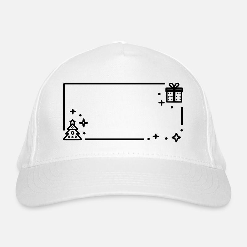 Weihnachtlicher Rahmen Bio-Baseballkappe